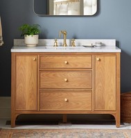 Plusieurs styles de meubles de salle de bain sur pied et de meubles de salle de bain avec miroirs sont disponibles. Ventes directes d'usine.