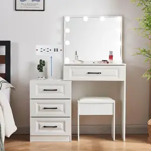 Professional Bedroom Furniture Dressing Table Makeup Vanity Desk Set For Makeup
