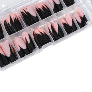 Prensa <span class=keywords><strong>de</strong></span> ataúd <span class=keywords><strong>de</strong></span> Ballet largo prediseñado para <span class=keywords><strong>uñas</strong></span>, 120 Uds., puntas <span class=keywords><strong>de</strong></span> Gel suave negro Rosa francés desnudo, decoración <span class=keywords><strong>de</strong></span> diseño con <span class=keywords><strong>uñas</strong></span> postizas - Product Image 5