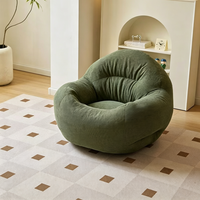 Fauteuil pouf moderne et minimaliste pour une personne, idéal pour une utilisation en intérieur dans la chambre, le salon et le balcon - Design en tissu tatami