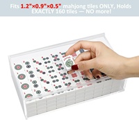 Boîte de rangement vide en acrylique pour tuiles de Mahjong, style classique, fabriquée en Chine, uniquement pour l'affichage de tuiles de Mahjong américaines