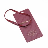 Mode échantillon gratuit nouveau Design étiquette recyclée en relief vêtement étiquette volante cadeau chaîne étiquettes volantes pour vêtements propre Logo