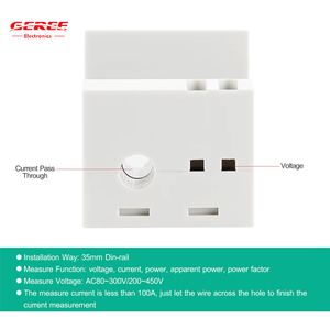 100A đa chức năng Power Meter D52-2048 LED kỹ thuật số Meter <span class=keywords><strong>AC</strong></span> Din Rail gắn 220V/380V ba pha Vôn kế Ampe kế - Product Image 4