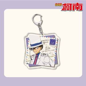 Nuevos diseños Anime japonés Detective <span class=keywords><strong>Conan</strong></span> llavero personalizado doble cara acrílico figura llavero - Product Image 4