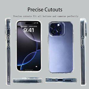 <span class=keywords><strong>Coque</strong></span> de téléphone <span class=keywords><strong>transparente</strong></span> en TPU de luxe, anti-rayures, anti-jaunissement, idéale pour <span class=keywords><strong>iPhone</strong></span> 11 <span class=keywords><strong>12</strong></span> 13 14 15 16 17 Pro Max Plus Air - Product Image 5