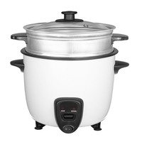 XJ-10114 Mini cuiseur à riz électrique OEM ODM antiadhésif, capacité 400, en alliage d'acier inoxydable 1,5 L, usage domestique, anglais 120