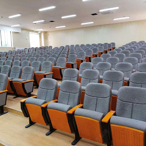 Manwa Expo HB652 Grey Beech Tiered <b>Chairs</b> With Handrails For School Hospital Hotel Lecture Hall Seating - Product Image 1