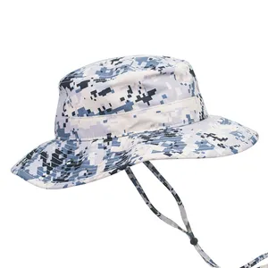 Custom Rope Hat Digital Printing Fishing Quick Dry Breathable Unisex Bucket Hat Camping Outdoor Sun Bucket Upf 50+ Uv Sport Cap