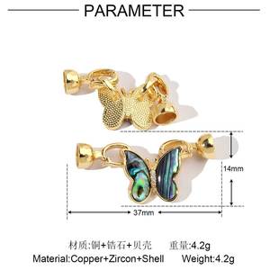 Rame camelia Abalone guscio staccabile universale <span class=keywords><strong>di</strong></span> collegamento fibbie fai da te chiusura a molla per connettore gioielli <span class=keywords><strong>di</strong></span> perle - Product Image 5