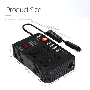 Hiển thị kỹ thuật số điện áp xách tay 12V AC <span class=keywords><strong>Power</strong></span> <span class=keywords><strong>Inverter</strong></span> liên tục 300 Wát giá rẻ hơn xe <span class=keywords><strong>Power</strong></span> <span class=keywords><strong>Inverter</strong></span> 3.1A usbx4 đầu ra - Product Image 2