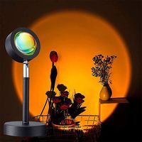 Lampe de table rechargeable USB TAIKOO, projecteur arc-en-ciel et coucher de soleil, lumière d'ambiance de fond