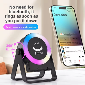 Nouveau 2025 – Mini Subwoofer 5.3 avec Éclairage LED Couleur et Détection de Lumière, Son 360° °   Support de téléphone de bureau rotatif à piles - Product Image 5