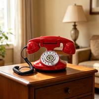 Téléphone rotatif rétro vintage antique - Téléphone filaire d'intérieur pour hôtel