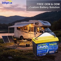 Batterie LiFePO4 rechargeable 25,6V 120AH Grade A 6000 cycles profonds pour VR avec BMS intelligent Bluetooth M8 Terminal CE RoHS IP67 OEM ODM