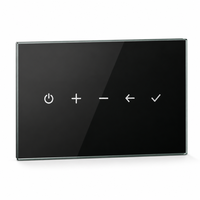Panel Kaca Temper Kontrol Sentuh Industri Solid Kustom dengan Permukaan Cetak Sablon Sutra Hitam untuk Antarmuka Elektronik