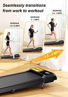 Tapis de course électrique portable avec inclinaison, moteur 2,5 CV, pour la maison et le bureau, capacité de poids de 265 lb, télécommande via application, écran LED