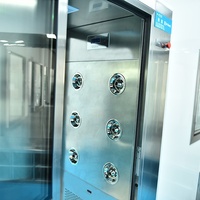 Cabine de douche à air comprimé |   Tunnel à double soufflerie en acier inoxydable pour une personne |   Fabricant de Dongguan 380V 790x860x1910mm Puissance 0