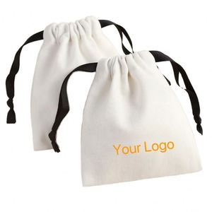 Bolsa de Tela de Algodón Ecológica con Cordón y Abertura Superior, Personalizada con Logotipo Impreso, Reciclable, para Regalos Promocionales, Joyería, Bolsa Guardapolvo - Product Image 1
