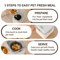Cuisinière intelligente pour aliments pour animaux de compagnie 2,5 L, machine automatique pour la préparation d'aliments pour animaux de compagnie, autonettoyante, silencieuse, pour la préparation de nourriture maison pour chiens et chats