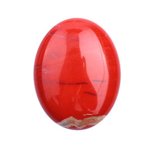 Pierre de massage ovale en pierre de savon de cristal naturel, pierre de spa, compresse chaude, pierre de paume, pierre de jade, pièce à poignée, pierre énergétique, motif rayé - Product Image 5