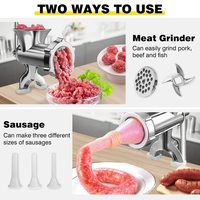 Hachoir à viande manuel, machine à saucisses, hachoir à porc à fixation sur table, poussoir à saucisses, pour faire des galettes maison, outil de cuisine à commande manuelle