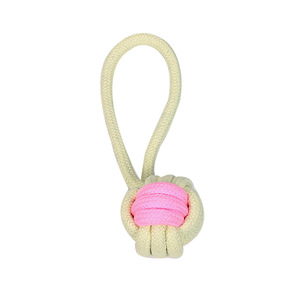 Jouets pour chiens en corde de coton de style japonais et coréen, couleur macaron, noués, résistants, petite taille, jouet pour animaux de compagnie - Product Image 3
