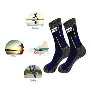 Chaussettes musulmanes imperméables wudhu chaussettes d'équipage pour les sports de plein air unisexes cyclisme pêche <span class=keywords><strong>boule</strong></span> de glace CoolMax chaussettes épaisses chaudes <span class=keywords><strong>à</strong></span> séchage rapide - Product Image 4