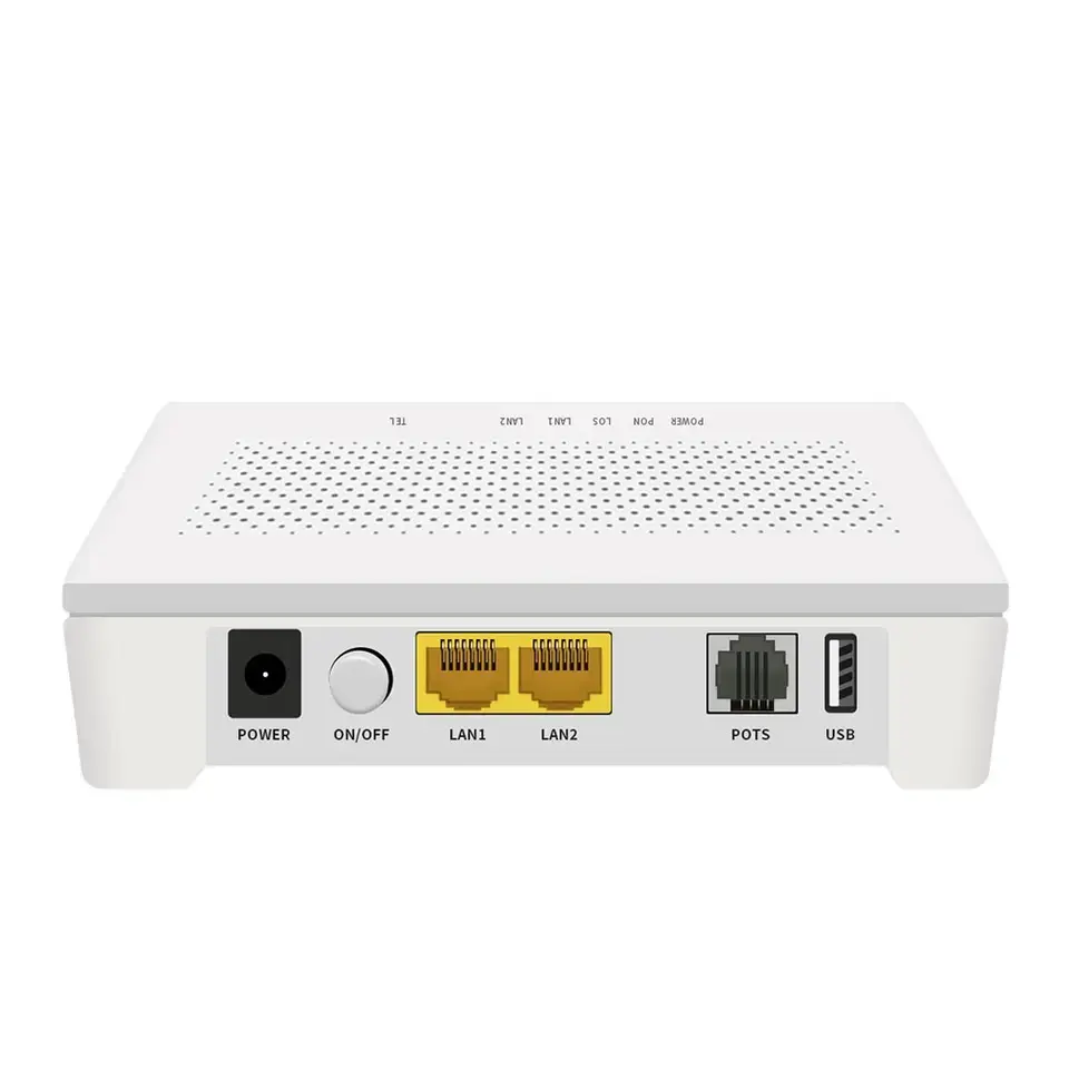 XPON Dual Mode ONU 1GE + 1FE + 1POTS ONT prend en charge le routeur réseau à fibres optiques GPON EPON XPON ONU