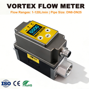 مقياس تدفق دوامي للزيت/الماء السائل DN8-DN25، عداد تدفق من الفولاذ المقاوم للصدأ لقياس السوائل مع واجهة Modbus RTU/RS485/4-20mA - Product Image 5
