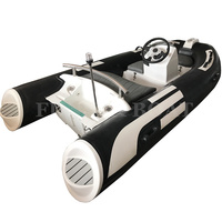 Yacht de sport de luxe 11 pieds 330 en PVC Hypalon noir, coque en fibre de verre RIB330 NEUF, léger, 1,2 mm, stable, moteur hors-bord simple, activités nautiques
