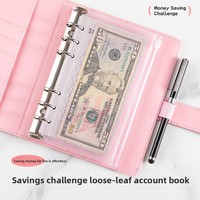 Carnet à feuilles mobiles en similicuir PU croco A6 For Explosions avec enveloppe à monnaie - Cadeau économique