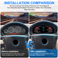 Para BMW Serie 3 E46 1999-2004, Sistema Linux de Actualización para Automóvil Navihua, Panel de Instrumentos Digital para Automóvil, Velocímetro Automático Carplay, Panel de Control LCD