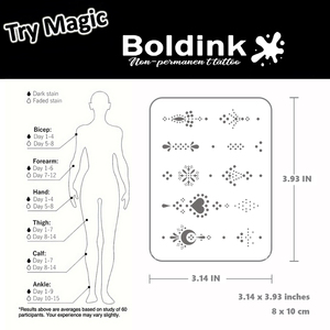 <span class=keywords><strong>Tatouage</strong></span> au henné réaliste tribal personnalisé Boldink, points de mandala, art corporel, imperméable, longue durée, 2 semaines, encre de jus de Jagua - Product Image 6