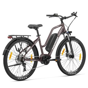 MA2 Touroll ขนาด27.5นิ้ว250W 13Ah 36V จักรยานไฟฟ้ามอเตอร์ขนาดกลางสีน้ำตาลเข้ม - Product Image 5