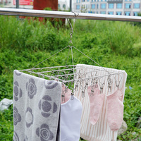 Luxe extérieur en acier inoxydable 34 chevilles 316 carré chaussettes cintre Durable conception en métal pour voyage manteau cuisine armoire salle de bain