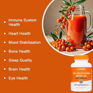 Suplemen Ekstrak Buah OEM/ODM, Perlindungan Kulit, Suplemen Kesehatan Alami Minyak Buah <span class=keywords><strong>Seabuckthorn</strong></span> Berkualitas Tinggi Kapsul Lunak - Product Image 2