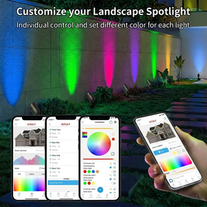 Foco LED MR16 RGBW IP65 6W 24V de Bajo Voltaje, Impermeable, de Latón, para Jardín y Paisajismo con App Amart - Product Image 5