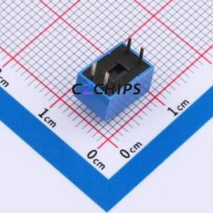 DS-02-B DIP Switch Through hole Component (THT) Switch ( Number of Switch Sections: 2 )( Lead Spacing: 2.54mm )( Color: Blue ) - Product Image 2
