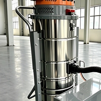 Nouvel aspirateur industriel commercial sans fil 100L haute performance, sec et humide, en acier inoxydable
