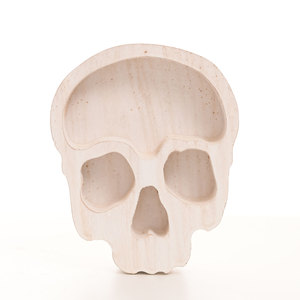 Schedel Vorm Houten Deegkom Groothandel Houten Deegkommen Voor Het Maken Van Kaars Rustieke Boerderijstijl Voor Halloween - Product Image 4