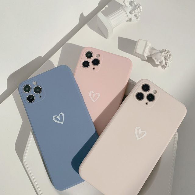Ultra Thin Lightweight Soft TPU Colorful Rubber Love Customized Design Phone Case for iPhone 15 14 Pro 13 12 11 Xr Xs Max Covers