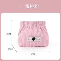 Nouvelle trousse de maquillage en velours côtelé à fermeture éclair, motif dessin animé, grande capacité, portable, pour femmes