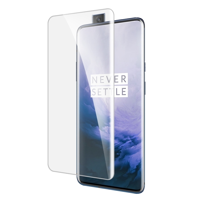 Wholesale Mobile Accessories UV Liquid Curved Full Glue Tempered Glass for OnePlus 7 Pro