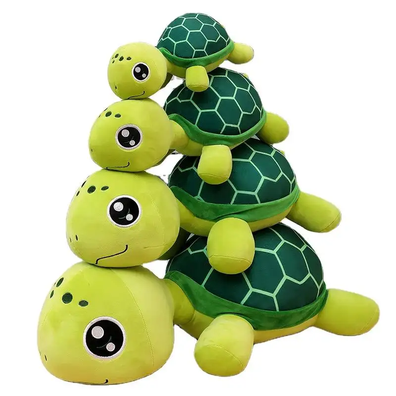 Haute Qualité En Gros Belle Peluche Grands Yeux Mer Mignon Dessin Animé Tortue Animal En Peluche Jouet Doux Oreiller