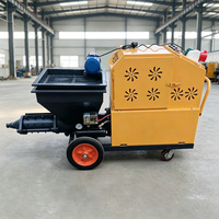 Machine à projeter du mortier de ciment pour murs en briques, équipement pneumatique de plâtrage avec trémie pour revêtement mural extérieur et intérieur