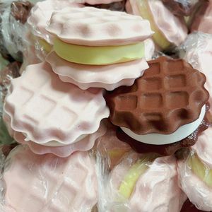 Wet Soft Hand Feel Sticky Simulation Waffle <b>Biscuit</b> Slow Rebound PU <b>Gift</b> Decompression Model Props Drop Shipping - Product Image 1