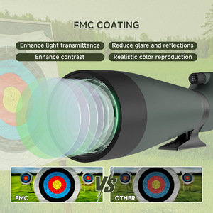 Lensa tujuan 100mm lensa mata 18mm Zoom variabel 25 ~ 75X FMC dan BAK4 desain optik 45 ° teleskop monokuler teleskop Spotting Scope - Product Image 5