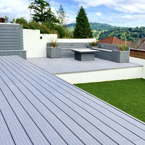 Papan dek berongga tahan UV, lantai lantai lantai beralur bahan plastik komposit kayu untuk teras kebun - Product Image 2