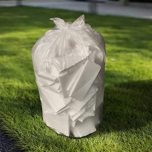 33 Gallon Clear Moisture Proof Trash Bags 33"*39" Heavy Duty 1.5 MIL PE <b>PBAT</b> Industrial Liners Shrink Heat Seal Shipping - Product Image 4