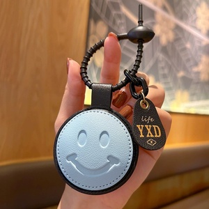 High Quality Holiday Souvenir Eco-Friendly Car <b>Keyring</b> Business Gifts Girls Shoulder Bag Charms Soft PU Leather Smile Keychains - Product Image 5